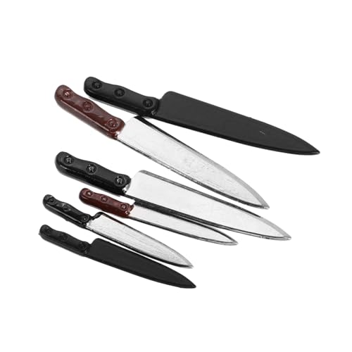 Abaodam 6 Stück Werkzeugmodell Messer küche spielzeugmesser deko Küchenzubehör für Puppenstuben Miniaturen Küche Mini-Zeug, das tatsächlich funktioniert Harz von Abaodam