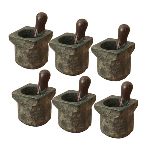 Abaodam 6stücke Teiliges Miniatur-Dollhouse Zubehör Realistische Stein-töpfe Für Miniaturmodelle Sandtisch Und Wohnkultur Multifunktionale Miniaturbehälter Für Puppenhäuser Und von Abaodam