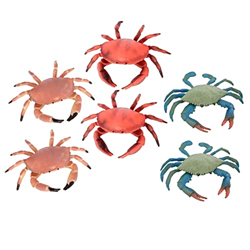 Abaodam Realistisches Baby-krabbenspielzeug 6er-Pack Meeressimulation Krabbenspielset Für Kleinkinder Haarige Krabbe Abaodam Realistisches Baby-krabbenspielzeug 6er-Pack Meeressimulation Krabbenspielset Für Kleinkinder Haarige Krabbe von Abaodam