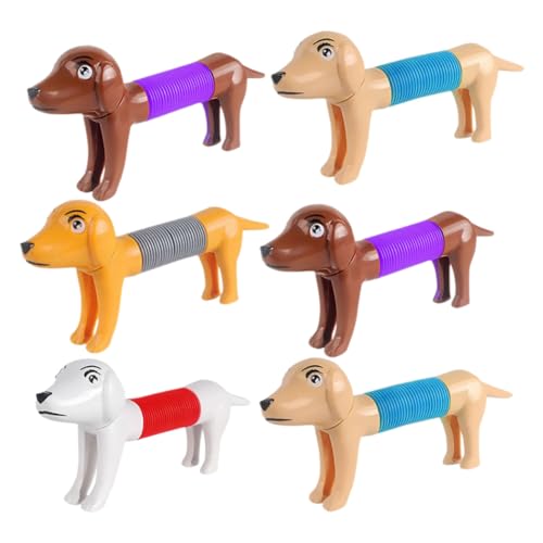 Abaodam 6 x Cartoon-Hundespielzeug, dehnbar, lustiges sensorisches Spielzeug für Müdigkeit, Entlastung, Partyzubehör, Design für interaktives Spielen und Dekompression, 6 Stück Abaodam 6 x Cartoon-Hundespielzeug, dehnbar, lustiges sensorisches Spielzeug für Müdigkeit, Entlastung, Partyzubehör, Design für interaktives Spielen und Dekompression, 6 Stück von Abaodam