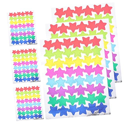 Abaodam 60 Blatt Stern Belohnungsaufkleber Farbige Aufkleber Scrapbook Verzierungen Folienaufkleber DIY Sternaufkleber Sternaufkleber Für Belohnungsaufkleber Für von Abaodam
