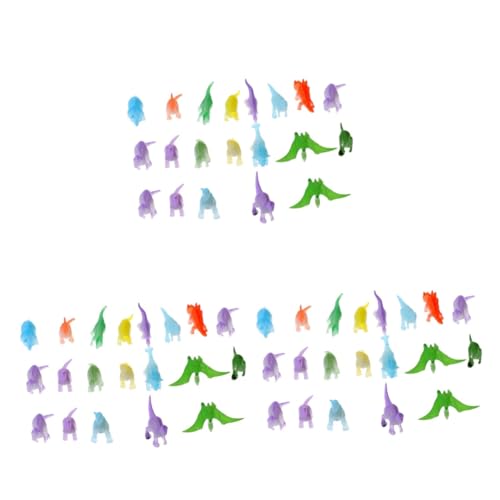 Abaodam 60 STK leuchtender Dinosaurier Minifiguren Mini-Tierspielzeug Modelle Kinderspielzeug Preise im Klassenzimmer Dinosaurier für Kinder Fluoreszenz Preis- Statue Partybedarf Plastik von Abaodam