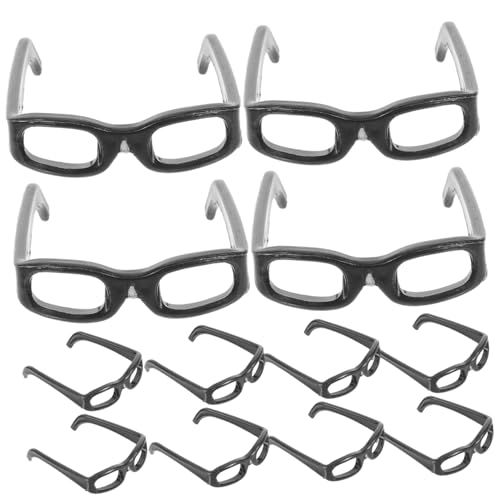Abaodam 60 Stück Mini Sonnenbrillen für Puppen Schwarze Puppenbrille aus Kunststoff Modisches Puppenzubehör zum Basteln und Ankleiden für Puppenhaus und DIY Projekte von Abaodam