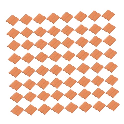 Abaodam 60 Stück Robuste Keramikziegel für Puppenhäuser und Mikro Landschaften Kreatives Baumaterial für Sandtisch Modelle von Abaodam