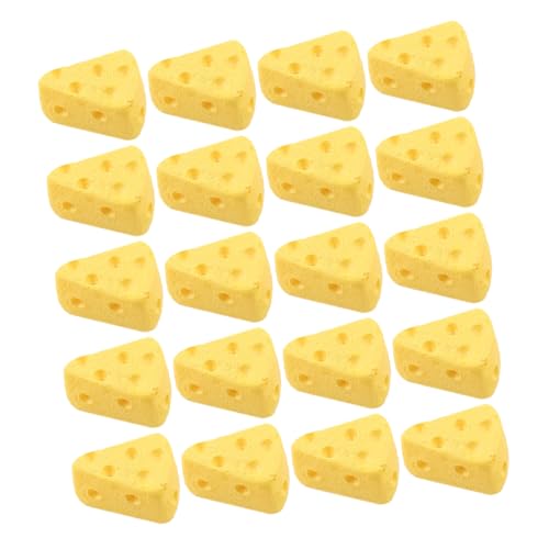 Abaodam 60 Stück Simulierter Käse Falsche Käsekuchen Miniatur-kunstkäse Fake-käse-Dekoration Mini-Fake-Food Mini-kunstkäse Plastik Yellow von Abaodam