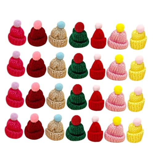 Abaodam 60Stücke Mini Weihnachtsmützen aus Wollgarn DIY Puppenhaus Hüte für Festliche Dekoration und Bastelprojekte Farbige Strickmützen für Kreative Weihnachtsideen Abaodam 60Stücke Mini Weihnachtsmützen aus Wollgarn DIY Puppenhaus Hüte für Festliche Dekoration und Bastelprojekte Farbige Strickmützen für Kreative Weihnachtsideen von Abaodam