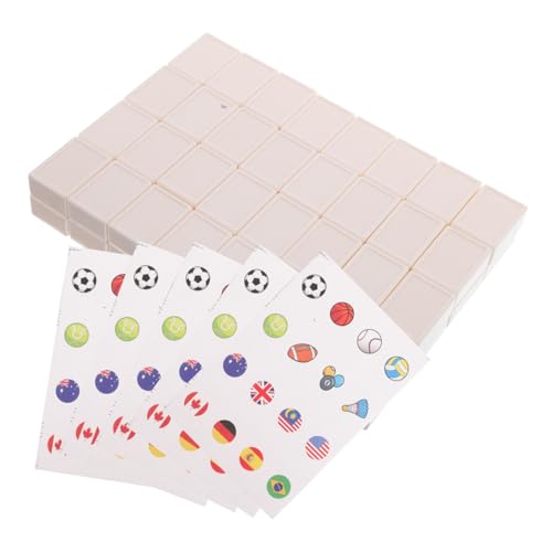 Abaodam 65 Mahjong-Spiel Spiele rätselspiel Mahjong Stil Spielzeugset puzzlespiel klebefliesen Kachel-Push-Spiel Spiel am Meer Majiang-Party Spielblöcke Plastik von Abaodam