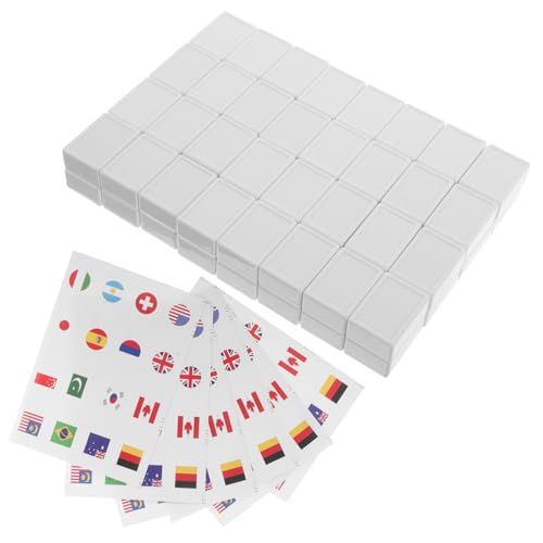 Abaodam 65 Teiliges Mahjong Brettspiel Mit Nationalflagge Für Den Familienabend Mexikanisches Zugzubehör Länderflaggen Aufkleber Domino Tische Majiang Party Domino Tisch Brettspiele von Abaodam