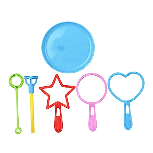 Abaodam 6Er Set Seifenblasenset Outdoor draußen Seifenblasen- für draußen Bubble-Set für bunter Blasenstab Partygeschenke Plastik von Abaodam