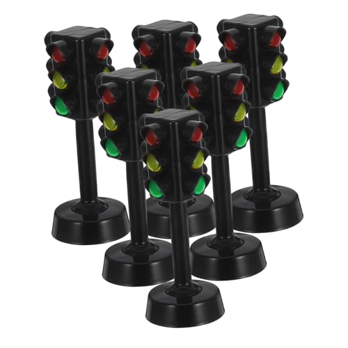 Abaodam 6Pcs Ampelspielzeug Säuglingsspielzeuge Toy Street Lampe Spielzeugverkehrsschilder Crosswalk Signal Spielzeugverkehrsverkehrsspielzeug Ampel Outdoor Aufklärung Boss Schwarz Abaodam 6Pcs Ampelspielzeug Säuglingsspielzeuge Toy Street Lampe Spielzeugverkehrsschilder Crosswalk Signal Spielzeugverkehrsverkehrsspielzeug Ampel Outdoor Aufklärung Boss Schwarz von Abaodam