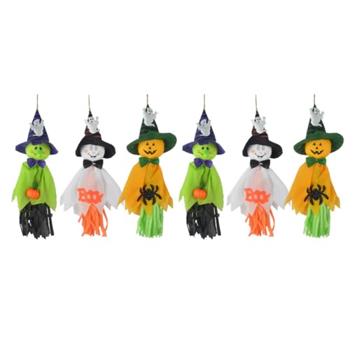 Abaodam 6St Halloween-Anhänger Dekorationen Halloween-Spinnennetz im Freien Zwerge Gartendekoration Krähe Halloween deko Halloween wanddeko Halloween-Deko-Requisite Festival- Vlies von Abaodam