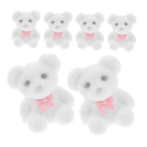Abaodam Mini Stuffer Tier Dekorationen 6 Stücke Weiß Beflockt Bären Party Dekorationen Dusche Favor Dekorative Mini Tier Figur Abaodam Mini Stuffer Tier Dekorationen 6 Stücke Weiß Beflockt Bären Party Dekorationen Dusche Favor Dekorative Mini Tier Figur von Abaodam