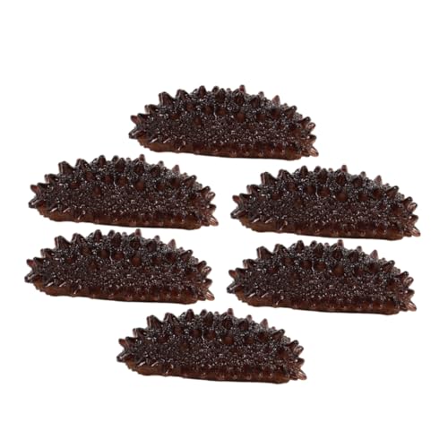 Abaodam 6St Mini-Seegurke Meerestierfigur Seegurkenmodell Foto-Requisiten gefälschte Meeresfrüchte-Requisite Restaurant-Modell- Schreibtisch Fleischimitat Spielzeug schmücken PVC von Abaodam