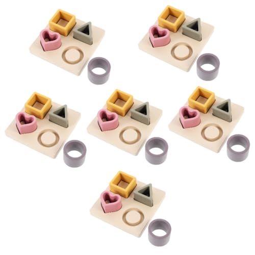 Abaodam 6St Puzzle Früherziehung Puzzle Spielzeug aus Silikonblöcken Montessori-Puzzle-Spielzeug kindertagsgeschenke Geschenke kindertag Kinderspielzeug Lernspielzeug Erkennungsspielzeug von Abaodam