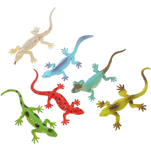 Abaodam 6St Safe Toy Reptilien Tierfiguren für Dekoration Pädagogisches kinderspielzeug -Eidechsen- Eidechsenstatue für Plastik von Abaodam