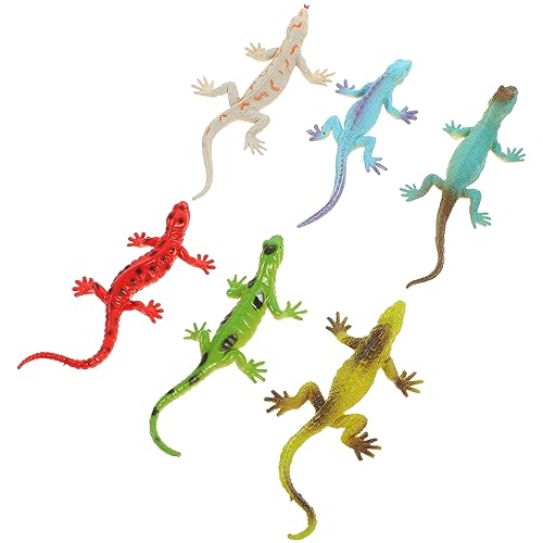 Abaodam 6St Safe Toy Reptilien Tierfiguren für gartendeko Tiermodell kinderspielzeug künstliche Eidechsenverzierung Eidechsenerkennungsmodell Plastik von Abaodam