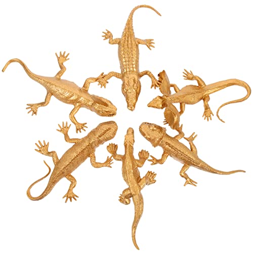 Abaodam 6St Simulationstiermodell für kinderspielzeug schöafzimmerdeko gartendeko rostoptik Reptilientierspielzeug Roboterfisch Cartoon-Tiere-Modelle kleine Tiere Plastik von Abaodam