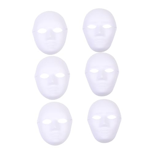 Abaodam 6St leere halloween masken halloweenmaske halloween masks Langlebige Masken Karnevalsmaske Bastelt Masken DIY-Papiermaske leuchtende Abs Malmaterialien weiße von Abaodam