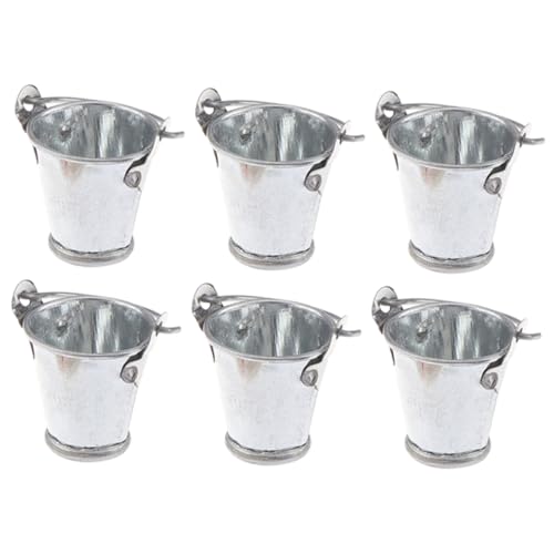 Abaodam 6Stücke Eimer Silberne Wasserfass Dekoration Für Miniaturhäuser Zubehör Für Mini Und Puppenhäuser Abaodam 6Stücke Eimer Silberne Wasserfass Dekoration Für Miniaturhäuser Zubehör Für Mini Und Puppenhäuser von Abaodam