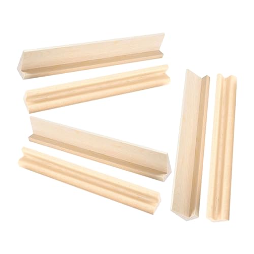 Abaodam 6Stücke Holz Domino Halter Dekorative DIY Holzbuchstaben Ästhetische Aufbewahrung für Mahjong Kacheln und Domino Zugspielzeug für Heim und Bürodekoration von Abaodam