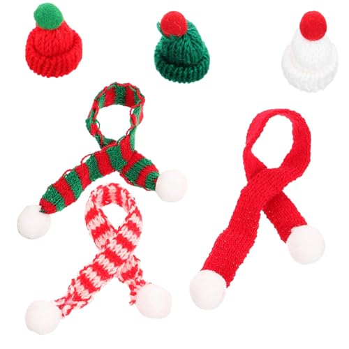Abaodam 6Stücke Mini Weihnachtsmütze und Schal Teile Kreative Deko für Weihnachten für DIY Bastelprojekte und Festliche Anlässe Kleine Weihnachtsmützen Abaodam 6Stücke Mini Weihnachtsmütze und Schal Teile Kreative Deko für Weihnachten für DIY Bastelprojekte und Festliche Anlässe Kleine Weihnachtsmützen von Abaodam