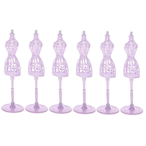Abaodam 6 Stück Puppenkleiderständer für Puppen Miniatur Mannequins zum Ausstellen von Puppenkleidung Faltenfreier Kleiderhalter für Puppenhaus und Spielzeug von Abaodam