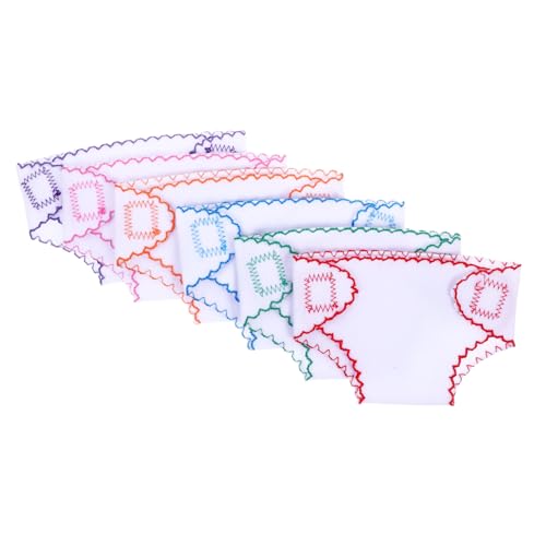 Abaodam 6Stücke Puppenwindeln Teiliges Wiederverwendbar für DIY Puppen Kompatibel mit Puppen Kreative Spielmomente von Abaodam