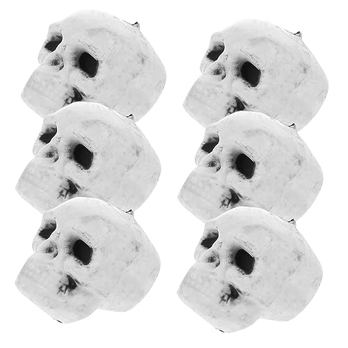Abaodam 6Stücke Schädelköpfe Aus Realistische Halloween Dekoration Für Partys Und Grusel Events Für Escape Spiele Und Unheimliche Szenen von Abaodam