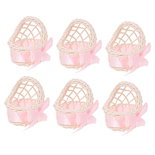 Abaodam 6Stücke Teiliges Miniatur Blumenkörbe für Puppenhaus Handgefertigte Dekoration für DIY Projekte Kindergarten und Landschaften Rosa Geflochtene Körbe Abaodam 6Stücke Teiliges Miniatur Blumenkörbe für Puppenhaus Handgefertigte Dekoration für DIY Projekte Kindergarten und Landschaften Rosa Geflochtene Körbe von Abaodam