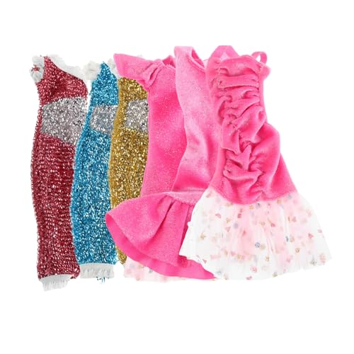 Abaodam 6Stücke Teiliges Pailletten Abschlussballkleid für Puppen Einschulterlanges Glitzerkleid Stilvolles Prinzessinnen Kostüm für Formelle Anlässe und Partys Puppenmode Accessoire Abaodam 6Stücke Teiliges Pailletten Abschlussballkleid für Puppen Einschulterlanges Glitzerkleid Stilvolles Prinzessinnen Kostüm für Formelle Anlässe und Partys Puppenmode Accessoire von Abaodam