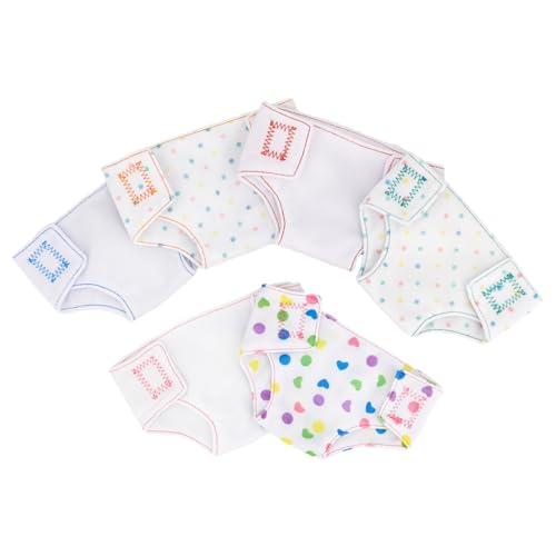 Abaodam 6Stücke Teiliges Puppenwindel für Babypuppen Langlebig Waschbar Zubehör für Rollenspiele Perfektes für Kleine von Abaodam
