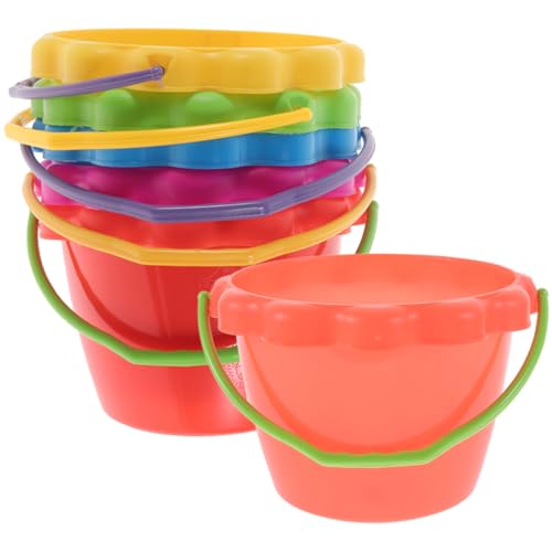 Abaodam 6Stücke Teiliges Sandspielzeug für Bunte Strand Eimer Tragbar und Vielseitig für Wasser und Sandspiele für Sommeraktivitäten Am Strand Garten von Abaodam