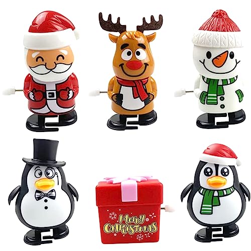 Abaodam 6Stücke Teiliges Weihnachtsaufziehspielzeug Kreatives Entzückendes Wind Up für Weihnachtsmann Figuren mit Weihnachtlichen Elementen Abaodam 6Stücke Teiliges Weihnachtsaufziehspielzeug Kreatives Entzückendes Wind Up für Weihnachtsmann Figuren mit Weihnachtlichen Elementen von Abaodam