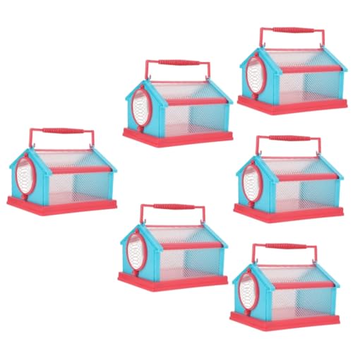 Abaodam 6er-Box Insektenkiste Sammlung Explorer-kit Beobachtungseimer Outdoor-erkundungswerkzeuge Beobachtungsfass Sammelbox Kind Spielzeug Kunststoff von Abaodam