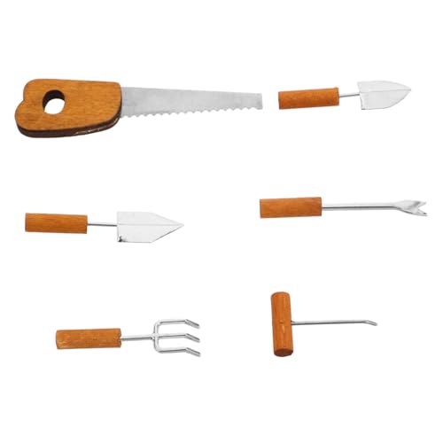 Abaodam 6pcs Miniaturgartenwerkzeuge Für Dollhouse Dekorationen Für Gartenszenen Im Freien Und Innengarten -kit Kleine Pflanzwerkzeuge Handheld Garden -Werkzeuge von Abaodam