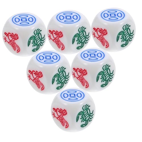 Abaodam 6st Punkt Mondneujahr-garnelenkrabben-würfelspiel Rollenspiel-würfel Spiele Ans Garnelen- Und Krabbenwürfel Lebensmittel- -küchengeräte Platte Multi Hühnerwürfel Plüsch Abs Abaodam 6st Punkt Mondneujahr-garnelenkrabben-würfelspiel Rollenspiel-würfel Spiele Ans Garnelen- Und Krabbenwürfel Lebensmittel- -küchengeräte Platte Multi Hühnerwürfel Plüsch Abs von Abaodam