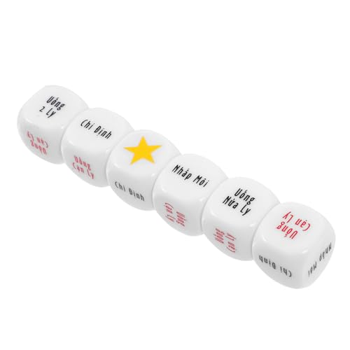 Abaodam Trinkspiel-würfel-Set 6-teilig Acryl Vietnamesische Trinkwürfel Für Partys von Abaodam
