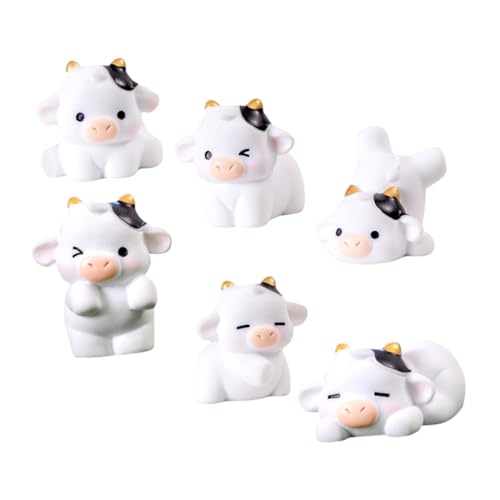 Abaodam 6stücke Mini-Kuh-Ornamente Aus Harz Miniatur-tierfiguren Kuh-Dekorationen Für Tisch Und Garten Kleine Tiermodelle Als Geschenkidee Abaodam 6stücke Mini-Kuh-Ornamente Aus Harz Miniatur-tierfiguren Kuh-Dekorationen Für Tisch Und Garten Kleine Tiermodelle Als Geschenkidee von Abaodam