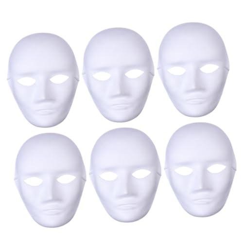 Abaodam 6stücke Teiliges Leerer Masken Zum Bemalen Handgemachte Pappmaske Für Kreative Partys Kostüme Und Veranstaltungen Für Erwachsene Unbemalt Für Kunst Und Bastelprojekte Abaodam 6stücke Teiliges Leerer Masken Zum Bemalen Handgemachte Pappmaske Für Kreative Partys Kostüme Und Veranstaltungen Für Erwachsene Unbemalt Für Kunst Und Bastelprojekte von Abaodam