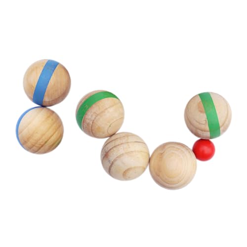 Abaodam 7 Stück Rolling Ball Sportbälle Outdoor Für Outdoor Freizeitbälle Boccia Kinderbälle Grasbälle Französischer Stil Boccia Outdoor Bälle Holz von Abaodam