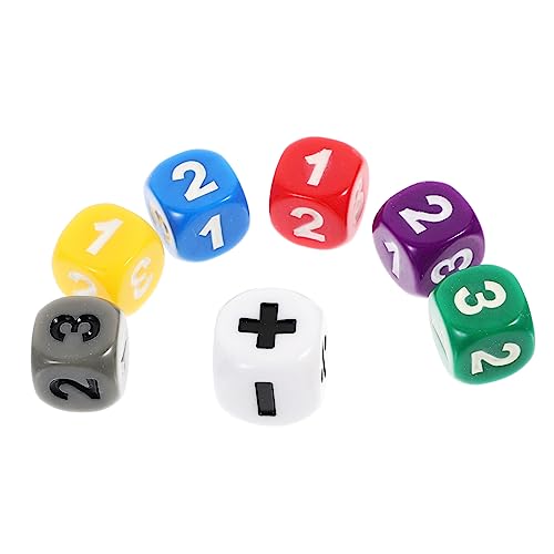 Abaodam 7 Stück Teiliges Mathematik Würfelspiel für Lernspielzeug mit Klaren Rechenzeichen und Spaß Beim Lernen von Addition Subtraktion Multiplikation und Division Mathe Lernhilfe für von Abaodam