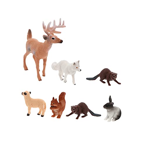 Abaodam 7 Stück Tiermodell Waldtierfiguren, Figuren Von Waldtieren Statuen Von Wildtieren Miniatur-wildtierspielzeug Frühpädagogisches Wildtierfigur Plastik Abaodam 7 Stück Tiermodell Waldtierfiguren, Figuren Von Waldtieren Statuen Von Wildtieren Miniatur-wildtierspielzeug Frühpädagogisches Wildtierfigur Plastik von Abaodam