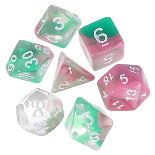 Abaodam Polyedrische 7er-Pack Acrylmaterial Für Brettspiele Und Gesellige Zusammenkünfte von Abaodam