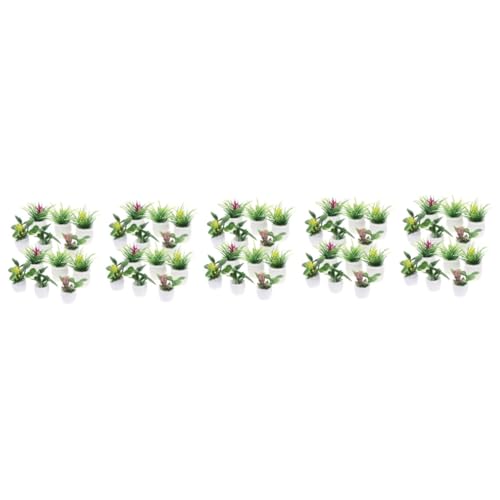 Abaodam 70 STK Mini-pflanzenmodell Mini-töpfe Künstliche Minipflanzen Schmücken Winziges Bonsai-dekor Mini-Bonsai Mikro-landschaftsbonsai Wohnkultur Plastik Miniatur Gefälschte Topfpflanze von Abaodam