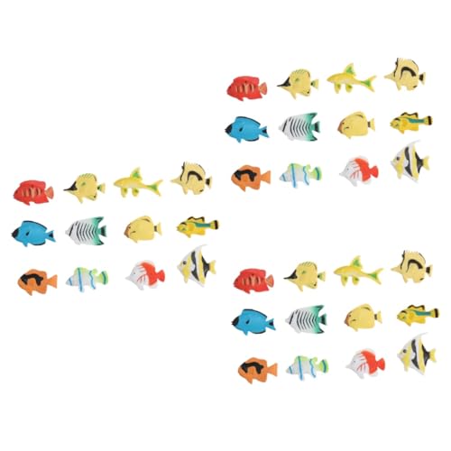 Abaodam 72 STK Meerestier pädagogisches Duschbad-Spielzeug Spielzeuge Kinderspielzeug Fischspielzeug Lernspielzeug für Kinder gefälschter Fisch Modell Ornamente von Abaodam