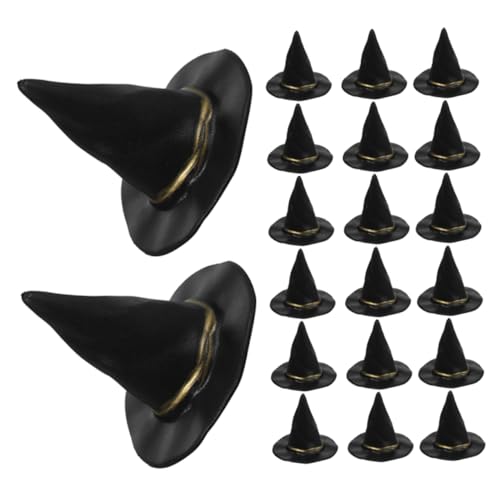 Abaodam 72 Stück Hexenhüte Schwarz Miniatur Halloween Deko für Basteln DIY Kreativitätsförderung Party Zubehör Langlebig Robust von Abaodam