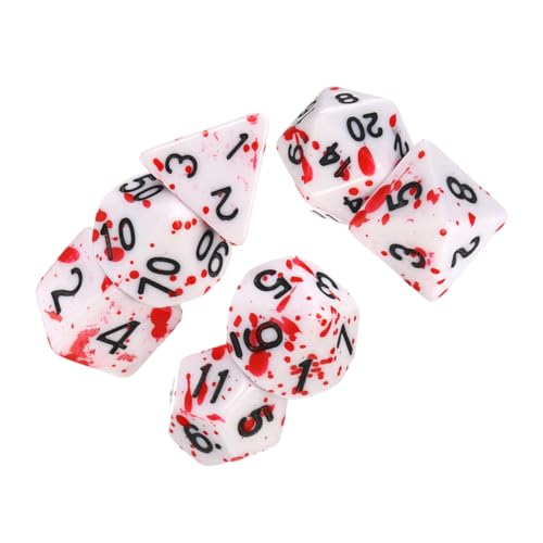 Abaodam 7St Blut Würfel Halloween Party Halloween spielwürfel Halloween Supplies Schleifen Halloween-Party-Requisiten Netz co Halloween-Party-Würfel Halloween-Tischwürfel Acryl von Abaodam