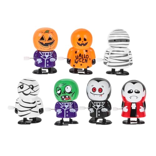 Abaodam 7Stücke Teiliges Halloween Aufziehspielzeug Lustige Simulierte Gruselige Figuren Wie Zombie Vampir Kürbis Und Mehr Halloween Deko Oder Partys Sicher von Abaodam