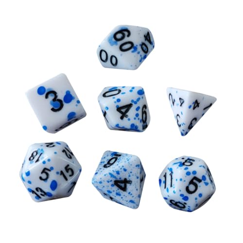 Abaodam 7st Brettspiel Würfel Spiel-Requisiten Realistische Blutwürfel Würfel Für Rollenspiele Unregelmäßige Punktwürfel Blutspritzerwürfel Acryl Blue Abaodam 7st Brettspiel Würfel Spiel-Requisiten Realistische Blutwürfel Würfel Für Rollenspiele Unregelmäßige Punktwürfel Blutspritzerwürfel Acryl Blue von Abaodam