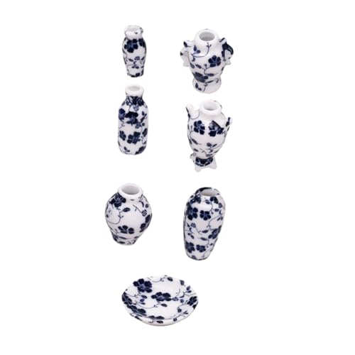 Abaodam 7st Puppenhaus Aus Blauem Und Weißem Porzellan Miniatur-vasendekor Mini-vase-Modell Modell Einer Mini-hausvase Mini-hausverzierung Miniatur-vasenmodell Mini-vasenschmuck Keramik Abaodam 7st Puppenhaus Aus Blauem Und Weißem Porzellan Miniatur-vasendekor Mini-vase-Modell Modell Einer Mini-hausvase Mini-hausverzierung Miniatur-vasenmodell Mini-vasenschmuck Keramik von Abaodam